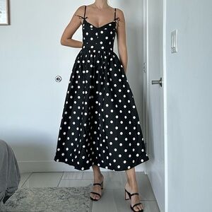 COPY - En Saison polka dot black and cream maxi dress